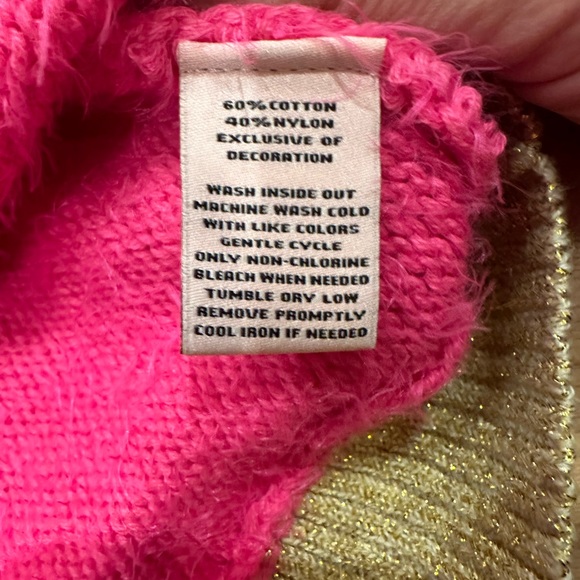 Juicy Couture Pink & Gold Knit Sweater - Picture 4 of 5
